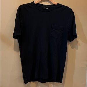 Express Men's Midnight Blue Short Sleeve Tee, Size Small, 100% Cotton